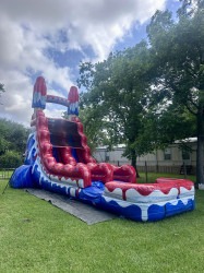 IMG 1998 1765464445 Red White & Cool 18ft Single Lane Waterslide