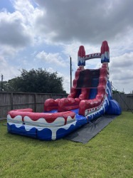 IMG 2329 1765464444 Red White & Cool 18ft Single Lane Waterslide