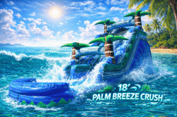 Palm Breeze Crush 18ft Single Lane Waterslide