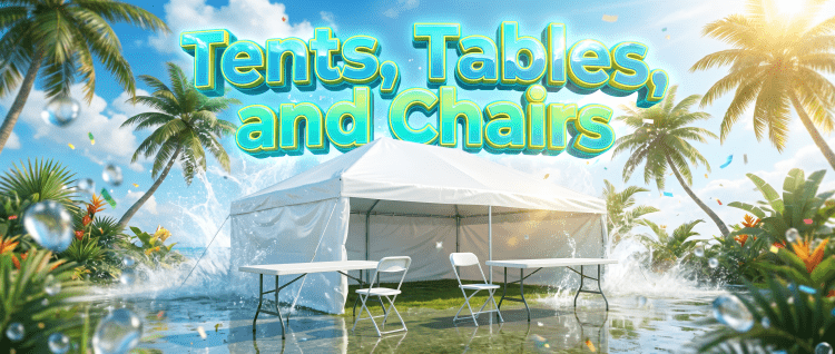 Tents, Tables, and Chairs